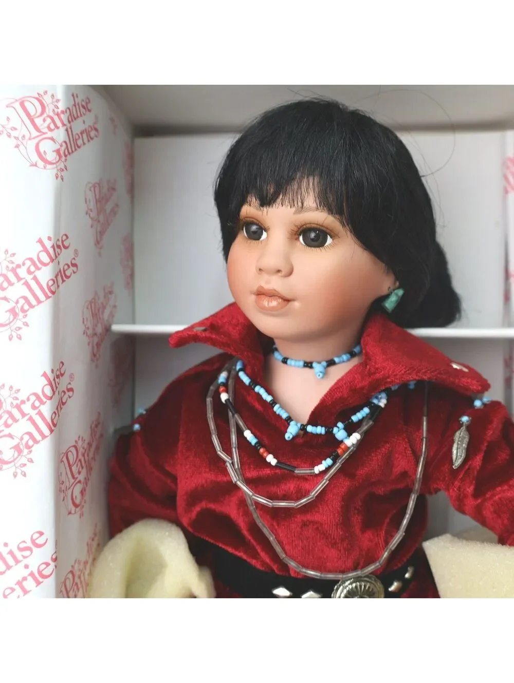 Paradise Galleries Morning Sky Porcelain Doll by Linda Mason - Thunder & Wind